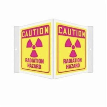 Accuform RADIATION HAZARD, Plastic, 6 in x 8.5 in, Wall Mount PSP660